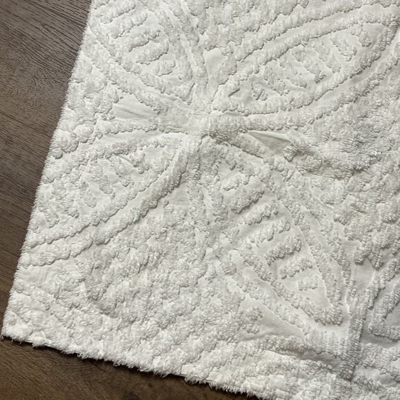 ONE Vintage Ralph Lauren White Chenille Pillowcase Cover Pillow 32" Standard - Picture 2 of 6